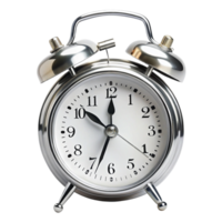 Old fashioned alarm clock with iconic twin bell design, perfect for concepts of time, punctuality, and daily schedules png