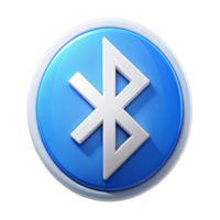 Bluetooth emblem in a polished blue gradient, perfect for showcasing wireless features in digital devices and technology applications png