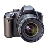 High quality digital camera with precision lens, isolated on a Transparent Background, perfect for product photography and technology themes png