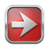High resolution fast forward icon in metallic frame, directional symbol for interface or multimedia use png
