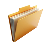 Office file folder with neatly stacked documents, highlighting efficient organization png