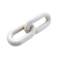 3D render of interconnected white links on clean Transparent Background, symbolizing connection and relationship png