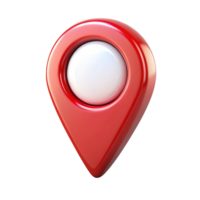 Red GPS location pin icon isolated on Transparent Background, concept of navigation, map marker, and geolocation png