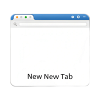 Blank browser tab window interface with search bar, minimalist digital web browser template on a white background png