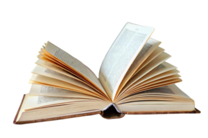 Open book with pages spread surrounded by colorful flowers on a table symbolizing knowledge and tranquility png