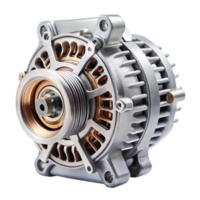 Automotive alternator component featuring a precision engineered design on a clean Transparent Background png