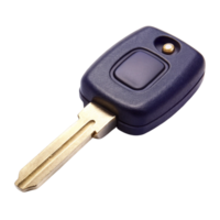Automotive key with electronic remote features, shown on a Transparent Background, ideal for vehicle security png