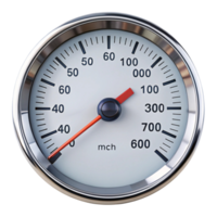 Analog car odometer gauge with clear display isolated on Transparent Background for automotive use png