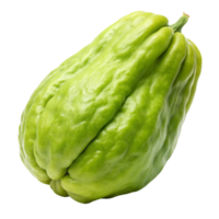 Fresh green chayote squash isolated on a clean Transparent Background, highlighting its smooth, bumpy texture png