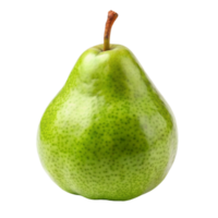 Freshly picked green pear, isolated on white, ideal for fruit salads, juices, and nutritious snacks png