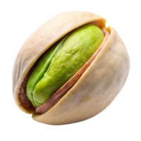 Whole pistachio nut with partially open shell, isolated on white, ideal for nut based snack and culinary themes png
