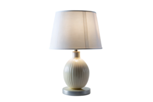 Modern table lamp with sleek white design, perfect for adding style to any room png