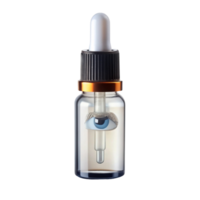 Amber glass bottle with pipette applicator, suitable for cosmetics, healthcare products, and aromatic liquids png
