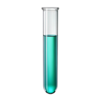 Close up of a test tube with vibrant liquid, representing lab experiments and chemical analysis png