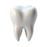Close up 3D rendering of a tooth showing smooth enamel and natural shape on Transparent Background png