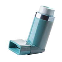 Portable inhaler for asthma relief, isolated on white, designed for easy use and effective medication administration png