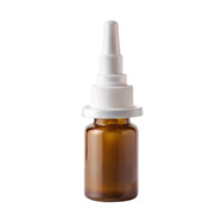 Compact amber glass dropper bottle, designed for precise application of liquids, isolated on a clean background png