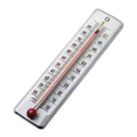 Analog temperature measuring device with a red indicator, showing accurate temperature levels in Celsius png