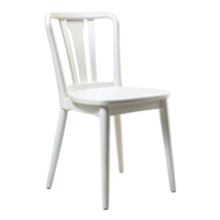 Minimalist white wooden chair with a sleek modern design and comfortable seating, perfect for contemporary interiors png