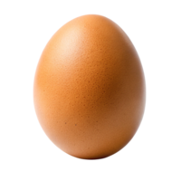 Fresh whole brown egg with smooth shell, isolated on Transparent Background, ideal for culinary, nutrition, and farm themes. png
