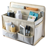Modern bedside organizer with space for devices, books, and essentials keeping your space neat and accessible png