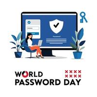 Empowering Digital Security Celebrating World Password Day with Bold Graphics vector