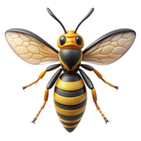 glorious playful surreal Wasp, stripeabdomen, detailewings anstinger, studio lighting, minimalist, isolateon transparent background,high-resolution product photography exclusive png