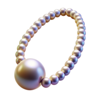 joyful splendiA single pearl necklace with iridescent sheen, knottesilk thread, soft lighting, isolateon transparent background,high-resolution product photography detailed png