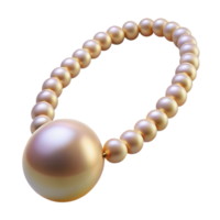 intense mesmerizing A single pearl necklace with iridescent sheen, knottesilk thread, soft lighting, isolateon transparent background,high-resolution product photography crisp png