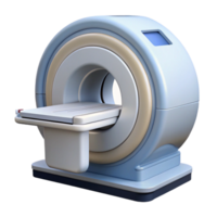 beautiful bolsurreal MRI machine, detaileexterior, white casing, render, studio lighting, front view, with transparent background,high-resolution product photography top-tier png
