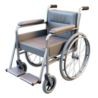 mysterious wonderful Wheelchair, foldable, with footrests anarmrests, metallic frame, fabric seat, render, soft lighting, isolateon transparent background,high-resolution product photography exclusive png