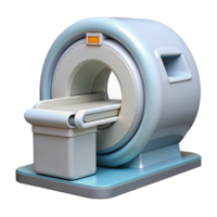 joyful dazzling MRI machine, detaileexterior, white casing, render, studio lighting, front view, with transparent background,high-resolution product photography artisan png