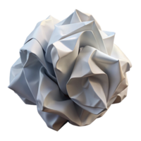 radiant industrial Single sheet of crumplewhite paper, textured, showing creases anfolds, dramatic lighting, front view, isolateon transparent background,high-resolution product photography genuine png