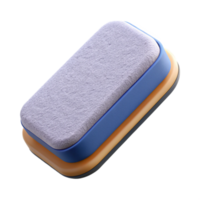 dazzling playful abstract Whiteboareraser, felt, showing traces of ink, front view, studio lighting, isolateon transparent background,high-resolution product photography expertly shot png