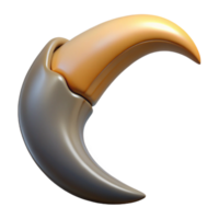 fascinating distinguisheEagle talon, sharp ancurved, realistic texture, extreme close-up, studio lighting, studio photography, isolateon transparent background,high-resolution product photography png