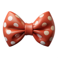 captivating standout Bow tie with a polka dot pattern, pre-tiestyle, silk fabric, studio lighting, front view, isolateon transparent background,high-resolution product photography png