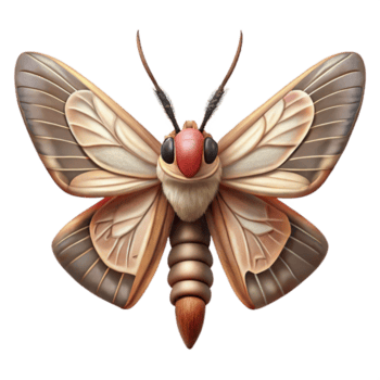 seductor rústico polilla con intrincado ala patrones, plumoso antenas, suave Encendiendo, frente vista, fotorrealista, aislado transparente fondo,alta resolución producto fotografía auténtico png