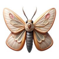 elegant celebrateMoth with intricate wing patterns, feathery antennae, soft lighting, front view, photorealistic, isolateon transparent background,high-resolution product photography png