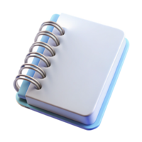 breathtaking whimsical baroque A spiral-bounnotebook with a blank white cover, slightly open, soft lighting, isolateon transparent background,high-resolution product photography top-tier png