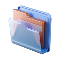 striking signature A single, clear plastic folder with a texturesurface, containing a single sheet of paper, soft lighting, front view, with transparent background,high-resolution product photography png
