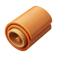 dramatic unparalleleA roll of brown packing paper, partially unrolled, texturesurface, soft lighting, with transparent background,high-resolution product photography png