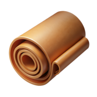 extraordinary urban A roll of brown packing paper, partially unrolled, texturesurface, soft lighting, with transparent background,high-resolution product photography premium png