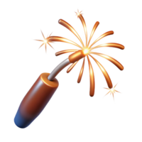 breathtaking dynamic classic Trail of sparks from a firework, dramatic lighting, side view, isolateon transparent background,high-resolution product photography luxury png
