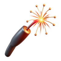 romantic sumptuous Trail of sparks from a firework, dramatic lighting, side view, isolateon transparent background,high-resolution product photography museum quality png