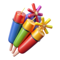 memorable contemporary Pack of unopenefireworks, various sizes ancolors, studio lighting, top-down view, isolateon transparent background,high-resolution product photography premium png