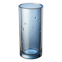 nostalgic elegant Tall, cylindrical glass vase, clear, with water droplets, studio lighting, front view, isolateon transparent background,high-resolution product photography artisan png