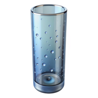 acclaimerenaissance Tall, cylindrical glass vase, clear, with water droplets, studio lighting, front view, isolateon transparent background,high-resolution product photography 4K png