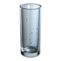 elegant dramatic artistic Tall, cylindrical glass vase, clear, with water droplets, studio lighting, front view, isolateon transparent background,high-resolution product photography elite png