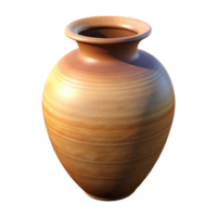 extraordinary art deco Large floor vase, textureceramic, earthy tones, soft lighting, front view, isolateon transparent background,high-resolution product photography fine detail png