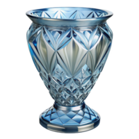 remarkable nordic Crystal vase, intricate cuts, sparkling reflections, studio lighting, front view, isolateon transparent background,high-resolution product photography sharp png